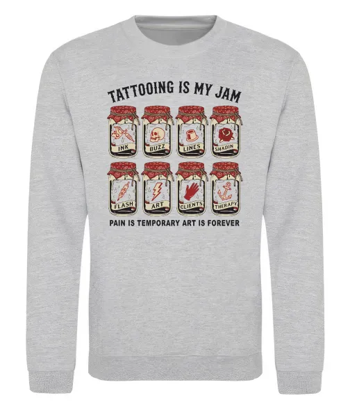 Світшот Біль тимчасовий мистецтво вічне Сірий меланж фото