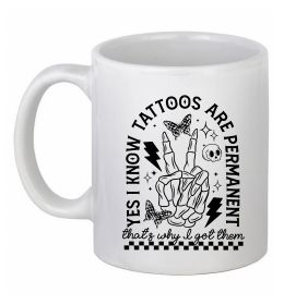 Чашка керамічна Tattoos are permanent