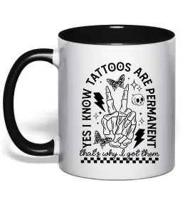 Чашка з кольоровою ручкою Forever yours Червоний фото