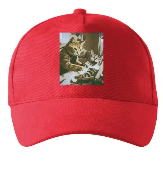 Кепка Tattoo cat Червоний фото