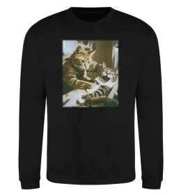 Свитшот Tattoo cat Черный фото