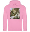 Чоловіча толстовка (худі) Tattoo cat Рожевий фото