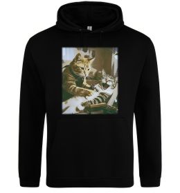 Мужская толстовка (худи) Tattoo cat