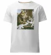 Чоловіча преміум футболка Tattoo cat Білий фото