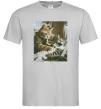 Чоловіча футболка Tattoo cat Сірий фото