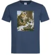 Чоловіча футболка Tattoo cat Темно-синій фото