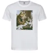 Чоловіча футболка Tattoo cat Білий фото