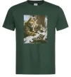 Чоловіча футболка Tattoo cat Темно-зелений фото