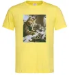 Чоловіча футболка Tattoo cat Лимонний фото