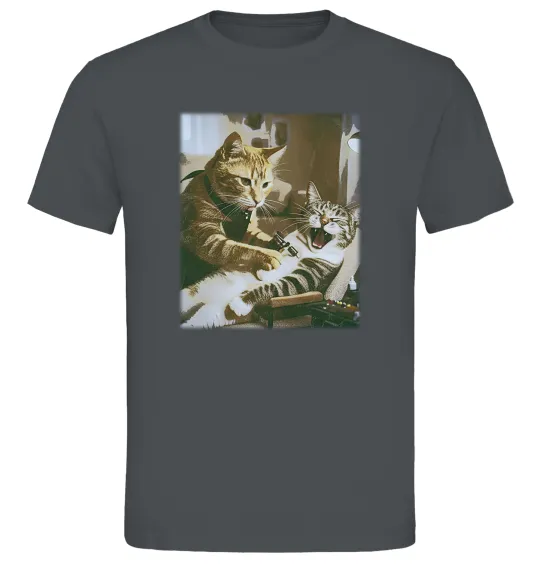 Чоловіча футболка Tattoo cat Графіт фото