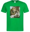 Чоловіча футболка Tattoo cat Зелений фото
