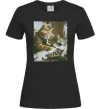 Жіноча футболка Tattoo cat Чорний фото