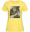 Жіноча футболка Tattoo cat Лимонний фото