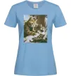 Жіноча футболка Tattoo cat Блакитний фото