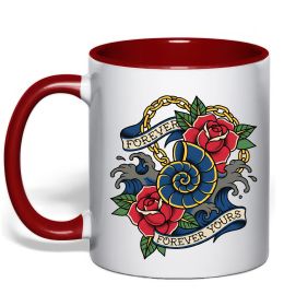 Чашка с цветной ручкой Forever yours