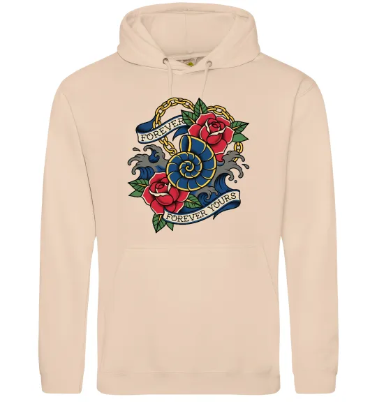 Жіноча толстовка (худі) Forever yours Пісочний фото