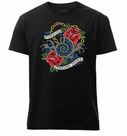 Чоловіча преміум футболка Forever yours Чорний фото