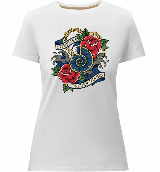 Жіноча преміум футболка Forever yours Білий фото