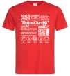 Чоловіча футболка Tattoo artist з вашим нікнеймом та QR-кодом Червоний фото