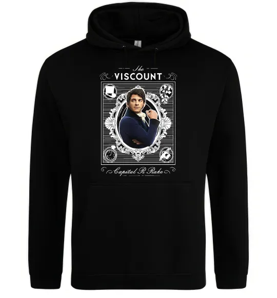 Чоловіча толстовка (худі) Bridgerton the Viscount Чорний фото