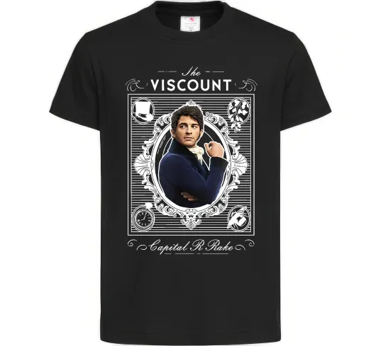 Дитяча футболка Bridgerton the Viscount Чорний фото