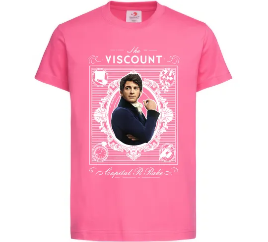 Дитяча футболка Bridgerton the Viscount Яскраво-рожевий фото