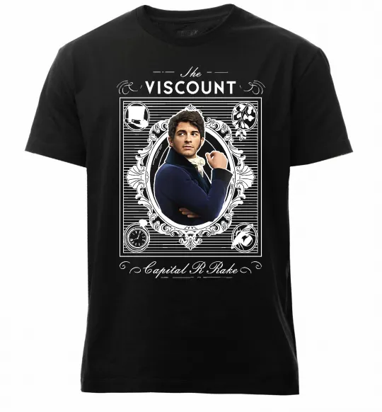 Чоловіча преміум футболка Bridgerton the Viscount Чорний фото