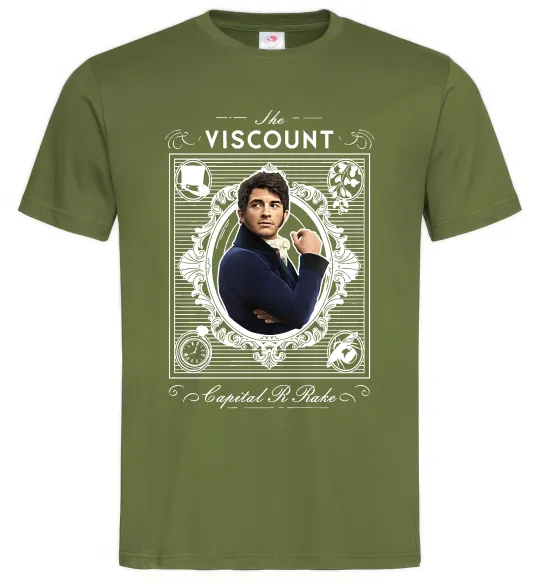 Чоловіча футболка Bridgerton the Viscount Оливковий фото