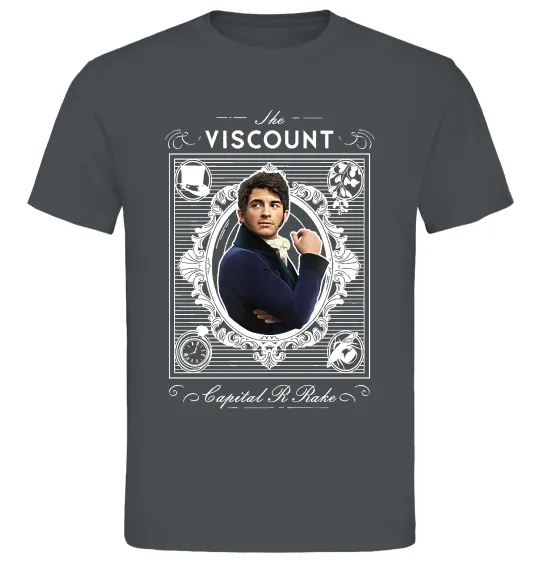 Чоловіча футболка Bridgerton the Viscount Графіт фото