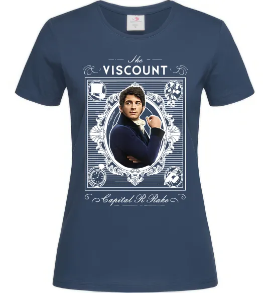 Жіноча футболка Bridgerton the Viscount Темно-синій фото