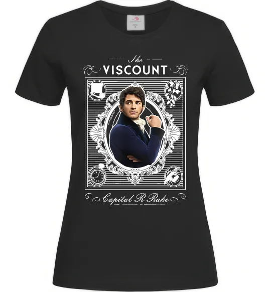 Жіноча футболка Bridgerton the Viscount Чорний фото