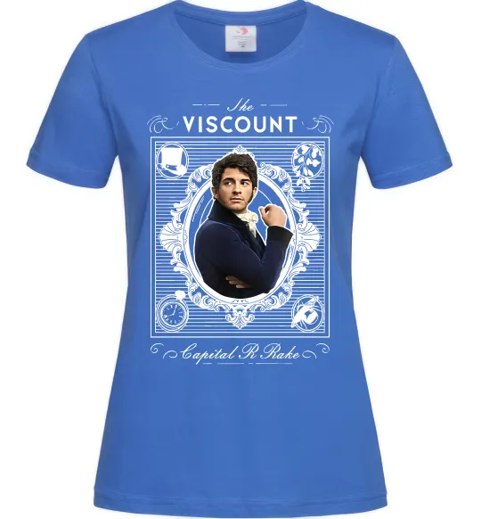 Жіноча футболка Bridgerton the Viscount Яскраво-синій фото