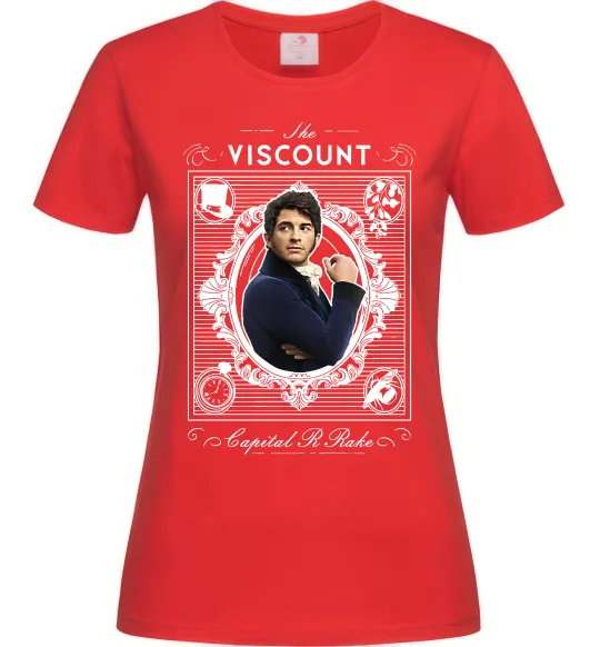 Жіноча футболка Bridgerton the Viscount Червоний фото