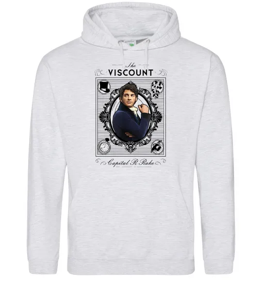 Чоловіча толстовка (худі) Bridgerton the Viscount Сірий меланж фото