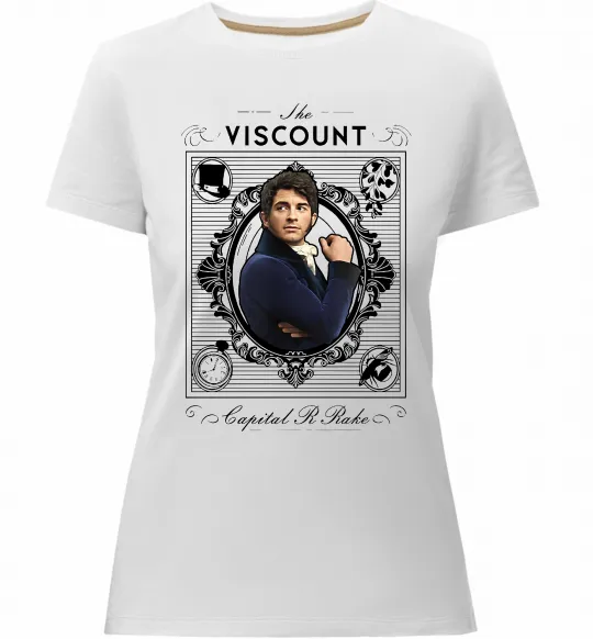 Жіноча преміум футболка Bridgerton the Viscount Білий фото