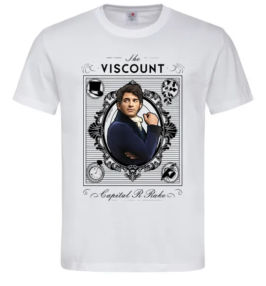 Чоловіча футболка Bridgerton the Viscount Білий фото