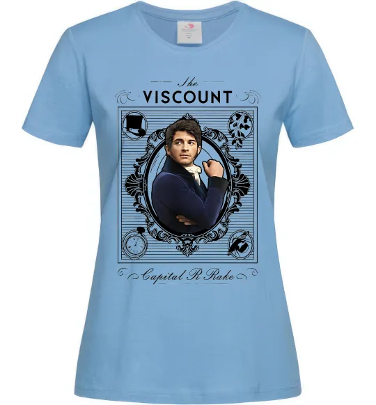 Жіноча футболка Bridgerton the Viscount Блакитний фото