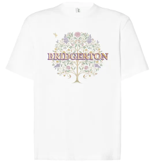 Футболка Оверсайз Bridgerton tree Білий фото