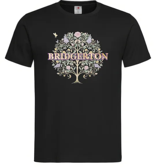 Чоловіча футболка Bridgerton tree Чорний фото