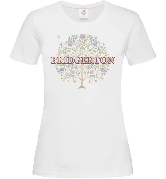 Жіноча футболка Bridgerton tree Білий фото