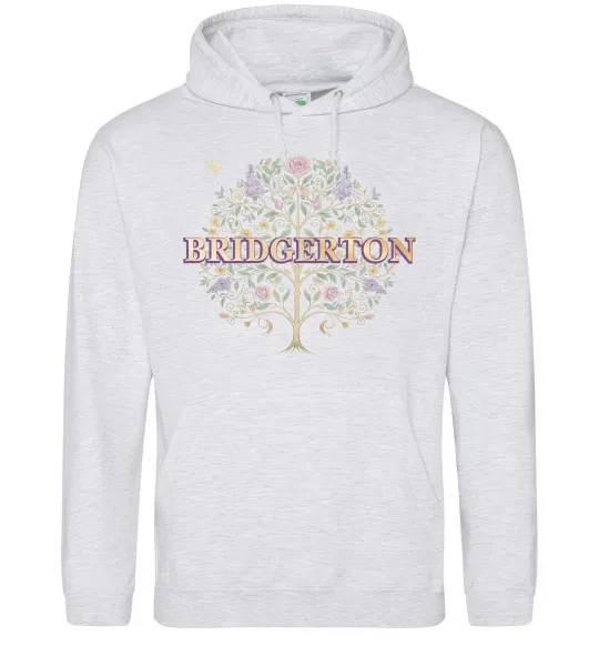 Чоловіча толстовка (худі) Bridgerton tree Сірий меланж фото