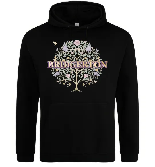 Жіноча толстовка (худі) Bridgerton tree Чорний фото