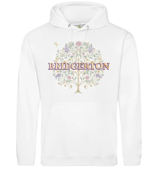 Жіноча толстовка (худі) Bridgerton tree Білий фото