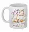 Чашка керамічна I am the tea Bridgerton Білий фото