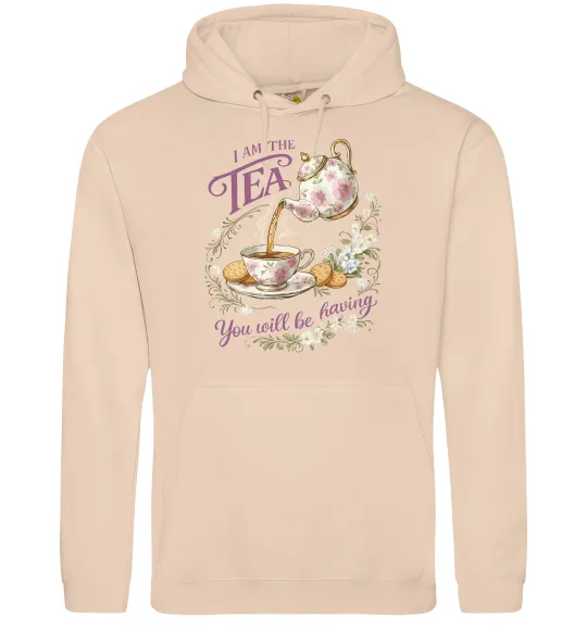 Жіноча толстовка (худі) I am the tea Bridgerton Пісочний фото