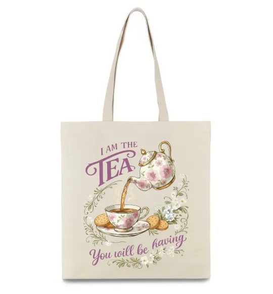 Еко-сумка I am the tea Bridgerton Бежевий фото
