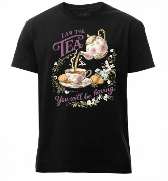 Чоловіча преміум футболка I am the tea Bridgerton Чорний фото