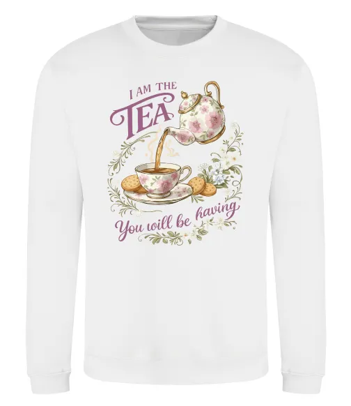 Світшот I am the tea Bridgerton Білий фото
