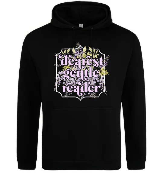 Жіноча толстовка (худі) Бріджертони Dearest gentle reader Чорний фото