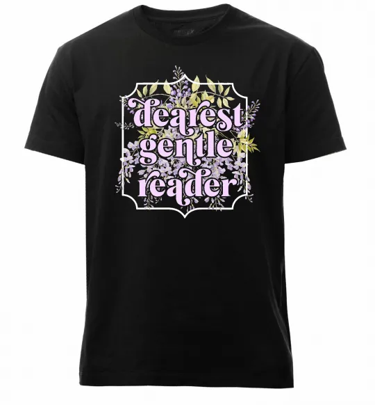Чоловіча преміум футболка Бріджертони Dearest gentle reader Чорний фото